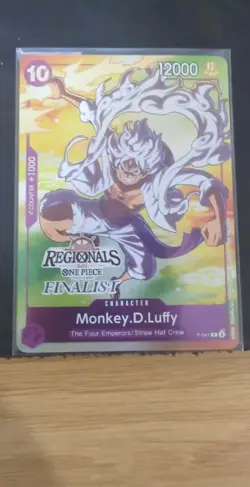 Monkey D Luffy Online Regional 2024 Finalist P-041 One Piece Card English - Image 1