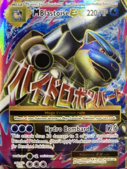 Pokemon TCG Mega M Blastoise EX Evolutions Full Art Ultra Rare Holo Card 102/108 - Image 1