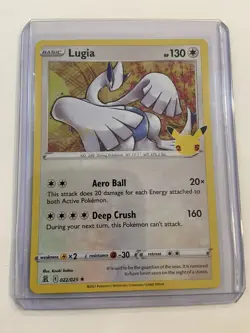 Lugia 022/025 Holo Rare Celebrations 25th Anniversary Pokemon Card LP-NM - Image 1