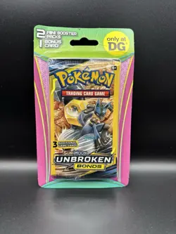 Team up & Unbroken Bonds 3-Card Mini Booster Blister Pack New - see pics - Image 1
