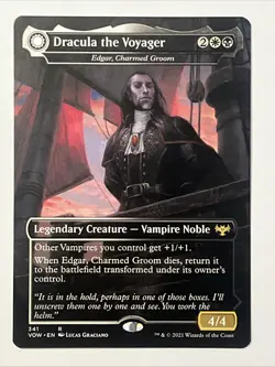 MTG Magic: Innistrad: Dracula the Voyager / Casket of Native Earth #341 Rare - Image 1