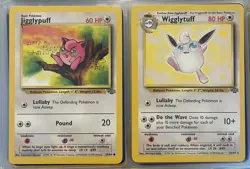Pokemon TCG Jigglypuff & Wigglytuff Jungle Evolution Set Collector’s Cards 1999 - Image 2