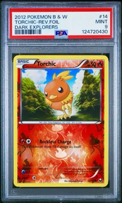 Torchic 14/108 Dark Explorers Reverse Holo Pokemon 2012 POP 1 PSA 9 - Image 1