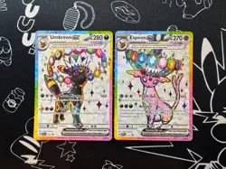 Umbreon 176 & Espeon 175 Pokemon Prismatic Evolutions Figure Collection Promos - Image 1