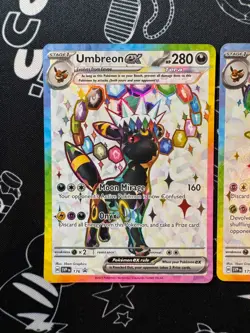 Umbreon 176 & Espeon 175 Pokemon Prismatic Evolutions Figure Collection Promos - Image 2