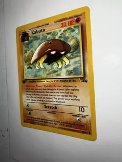 Pokemon TCG Kabuto Fossil 1st Edition Common Card 50/62 - Image 3