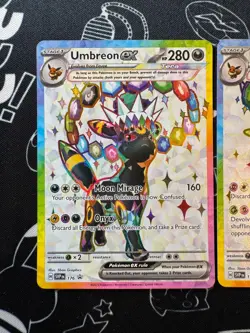 Umbreon 176 & Espeon 175 Pokemon Prismatic Evolutions Figure Collection Promo(2) - Image 2