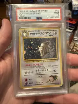 PSA 9 Giovanni's Persian Holo #53, 1999 Pokemon Japanese Gym 2 - Image 1