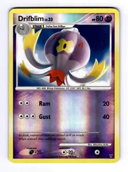 Drifblim Supreme Victors #57 (2009) Uncommon Reverse Holo NM Pokemon - Image 1