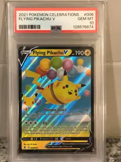 2021 Pokemon Celebrations Flying Pikachu V 006 PSA 10 Gem Mint - Image 3