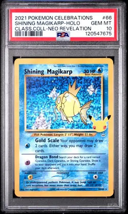 Shining Magikarp Holo 66 Celebrations Classic Collection Pokemon PSA 10 *675 - Image 1