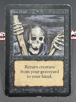 MTG Raise Dead- DAMAGED -Alpha Magic the Gathering Card # 122 - Image 1