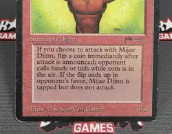 MTG Mijae Djinn- DAMAGED -Arabian Nights Magic the Gathering Card # 042 - Image 4