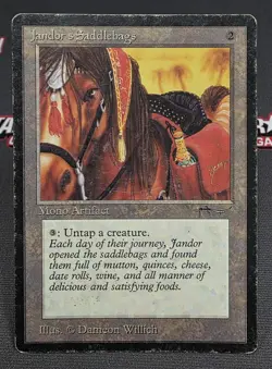 MTG Jandor's Saddlebags- DAMAGED -Arabian Nights Magic the Gathering Card # 065 - Image 1