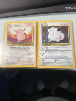 Pokemon Clefable & Clefairy Jungle/Base Set Wizards Holo & Regular Cards 1999 - Image 1