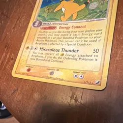 Pokemon Ampharos EX Unseen Forces 1/115 Holo Rare 120HP English TCG Card 2005 - Image 2