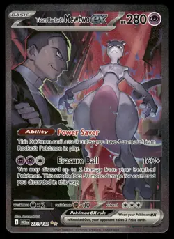 Pokemon Cards Team Rocket's Mewtwo ex 231/182 Destined Rivals NM *3 - Image 1