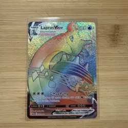 Lapras VMAX 203/202SWSH01 Sword & Shield Rainbow Rare Card Near Mint Condition - Image 1