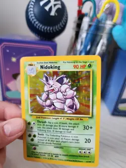 Pokemon TCG Nidoking Base Set Holo Unlimited Rare Card 11/102 VINTAGE - Image 1