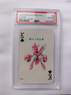 2000 POKEMON GOLD VERSION PLAYING CARDS 212 SCIZOR KING OF CLUBS PSA10 - Image 4