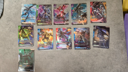 GUNDAM TCG STEEL REQUIEM GDO3 CARDS LR & R+ Lot of 11 EXIA EIN FLAG MESSALA IBO - Image 1