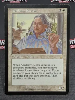 MTG Academy Rector- DAMAGED -Urza's Destiny Magic the Gathering Card # 001 - Image 1