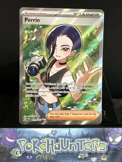 Pokemon Card Perrin 209/167 Trainer Twilight Masquerade Holo Rare NM - Image 1