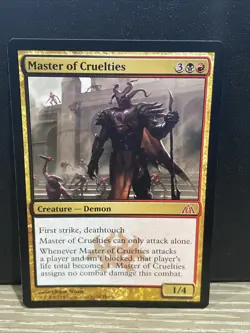 Master of Cruelties Dragon's Maze PLD Black Red Mythic Rare MTG NM Free Ship - Image 1