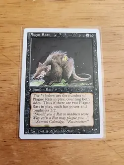 Plague Rats - Revised - MTG Magic - Common - Black Creature - Image 1