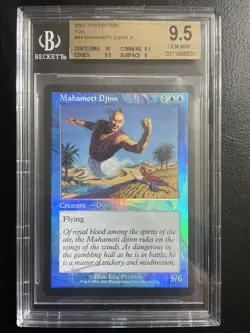 MTG Mahamoti Djinn Seventh Edition Foil BGS 9.5b+ Graded NM (7ED) - Image 1
