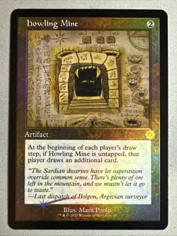 MTG / Howling Mine / BRR / #83 / FOIL (Schematic) / Rare / NM - Image 1
