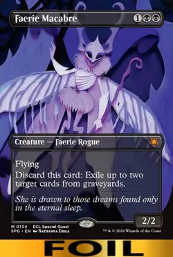 Faerie Macabre ** FOIL BORDERLESS ** Special Guest: Lorwyn Eclipsed - NM MTG - Image 1