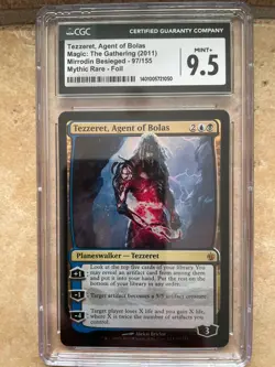 MtG - FOIL Tezzeret, Agent of Bolas - Mirrodin Besieged - CGC 9.5 Mint+ Pop 1! - Image 1