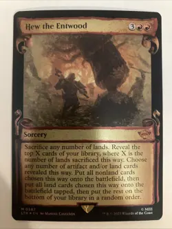 Hew the Entwood (Showcase Scrolls) 0587 FOIL (NM) - Universes Beyond LTR M - Image 1
