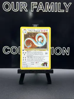 Pokemon 1st Edition Gym Heroes Erika’s Dragonair Holo 4/132 Holo WOTC LP - Image 1