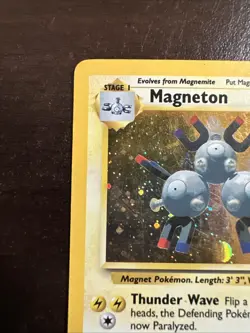 Magneton 9/130 Holo Rare MP Pokemon TCG Base Set 2 MP - Image 2