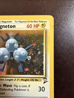 Magneton 9/130 Holo Rare MP Pokemon TCG Base Set 2 MP - Image 3