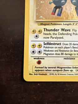 Magneton 9/130 Holo Rare MP Pokemon TCG Base Set 2 MP - Image 5