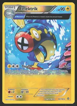 Eelektrik 64/160 Reverse Holo Rare Pokemon TCG XY Primal Clash LP - Image 1