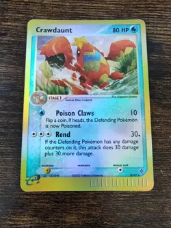 Crawdaunt 13/97 EX Dragon Reverse Holo Rare Pokemon NM-MINT - Image 1