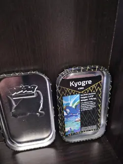 2021 Shining Fates Kyogre Mini Tin EMPTY NO PACKS Insert included Pokemon T8#20 - Image 3