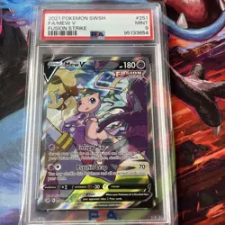 2021 POKEMON SWORD & SHIELD FUSION STRIKE #251 FULL ART/MEW V PSA 9 - Image 1