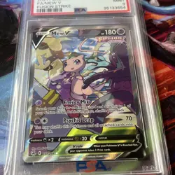 2021 POKEMON SWORD & SHIELD FUSION STRIKE #251 FULL ART/MEW V PSA 9 - Image 3