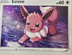 SWIRL Eevee SWSH127 Sword & Shield Black Star Promos Cosmos Holo Pokemon 2021 NM - Image 4