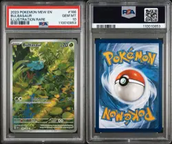 Bulbasaur 166/165 Illustration Rare 2023 Pokemon 151 MEW EN PSA 10 Gem Mint - Image 2