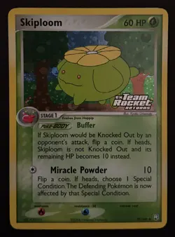 Pokemon Reverse (Stamped) Holo Skiploom– EX Team Rocket Returns– 49/109 NM / LP - Image 1