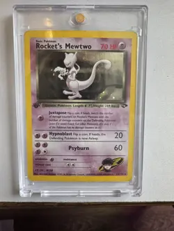 🔮Team Rocket’s Mewtwo 1st Edition Pokemon Gym Challenge 14/132 good condition🪄 - Image 1
