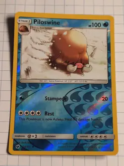 Pokemon TCG Piloswine Crimson Invasion 20/111 Reverse Holo Uncommon - Image 1