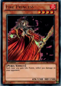Yugioh Fire Princess LCYW-EN161 1st Edition Ultra Rare NM - Image 1