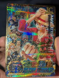 One Piece Anime Bandai card CP Rare Promo Holo - Straw Hat Luffy IC4-CP1 - Image 1